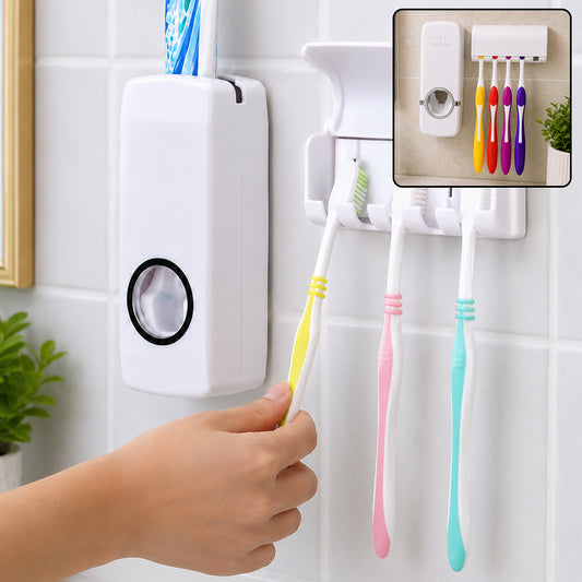 Toothpaste Dispenser & Tooth Brush Holder