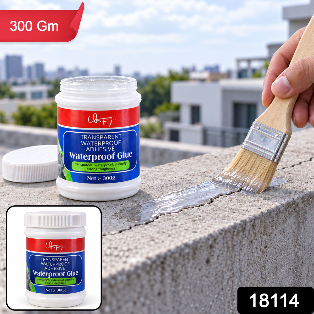 Transparent Waterproof Glue 300g Without Brush (1 pc)
