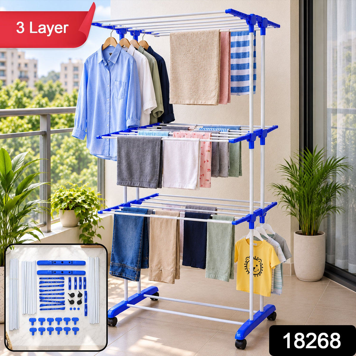 Clothes drying rack pack