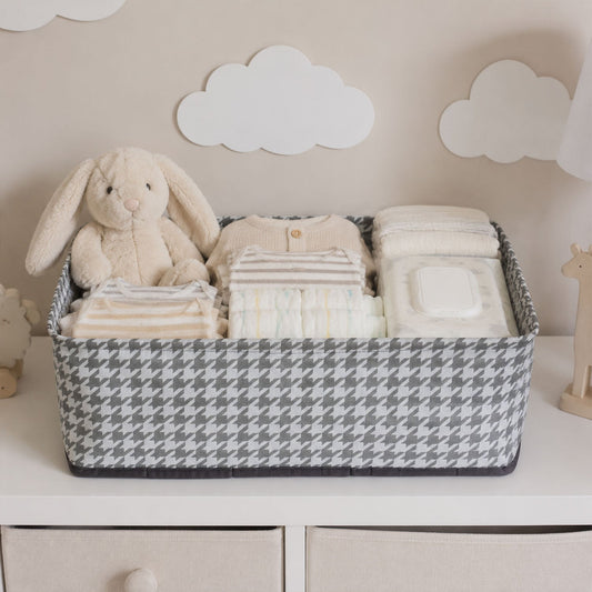 Foldable cloth organizer basket fabric