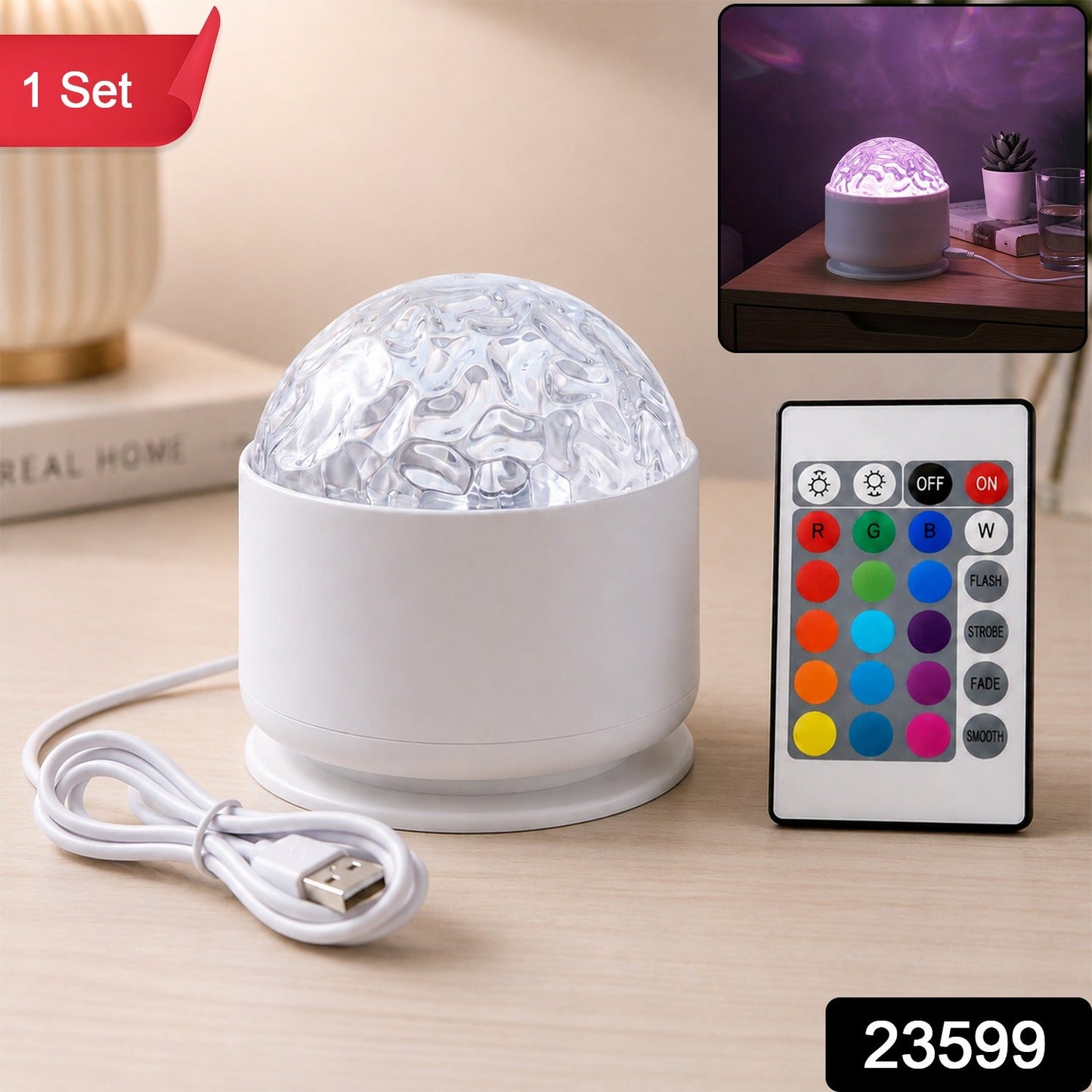 LED Starry Projection Light with Remote for Ambient Room Decor