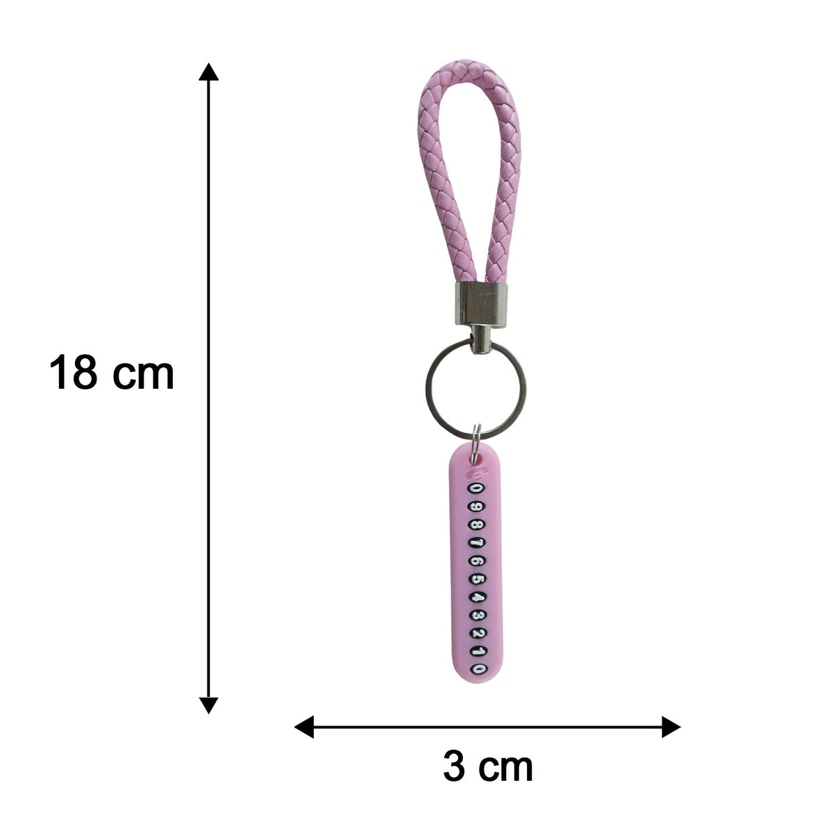 Anti lost keychain size reference