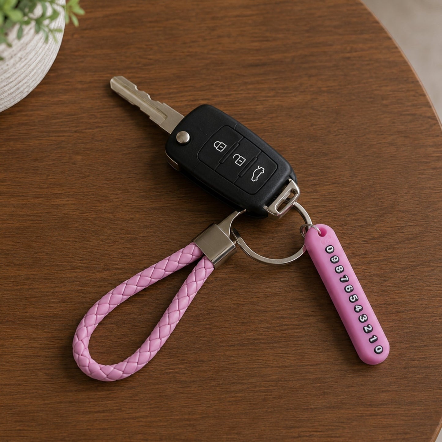 Number plate keychain components