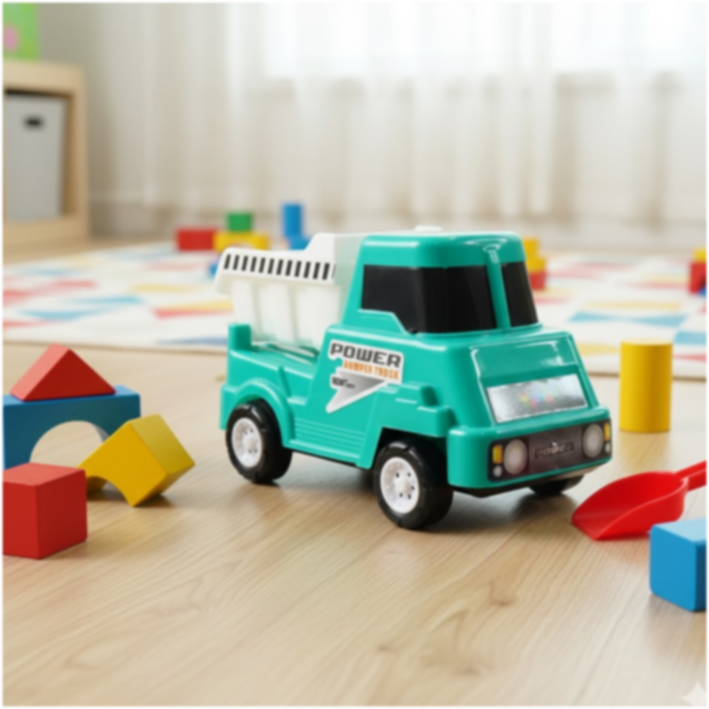 Funwoods Kids Power Dumper Truck Toy Friction Powered Construction Dump Truck Toy for Kids Playtime Indoor Outdoor Activity Toy Vehicle 1 Pc