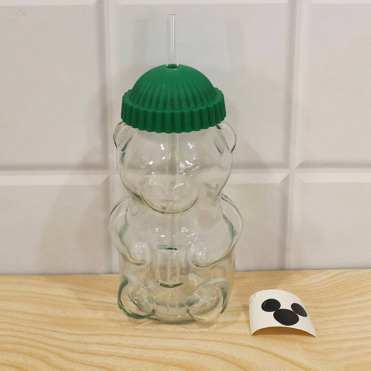 Bear glass water bottle daily use