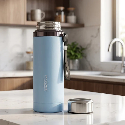 Gym Water Bottle 800 ML Vacuum Insulated Stainless Steel Flask (1 Pc)