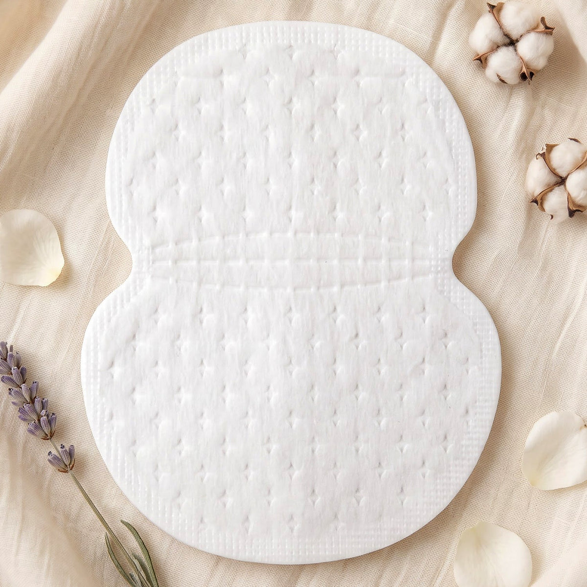 Soft absorbent underarm pad detail