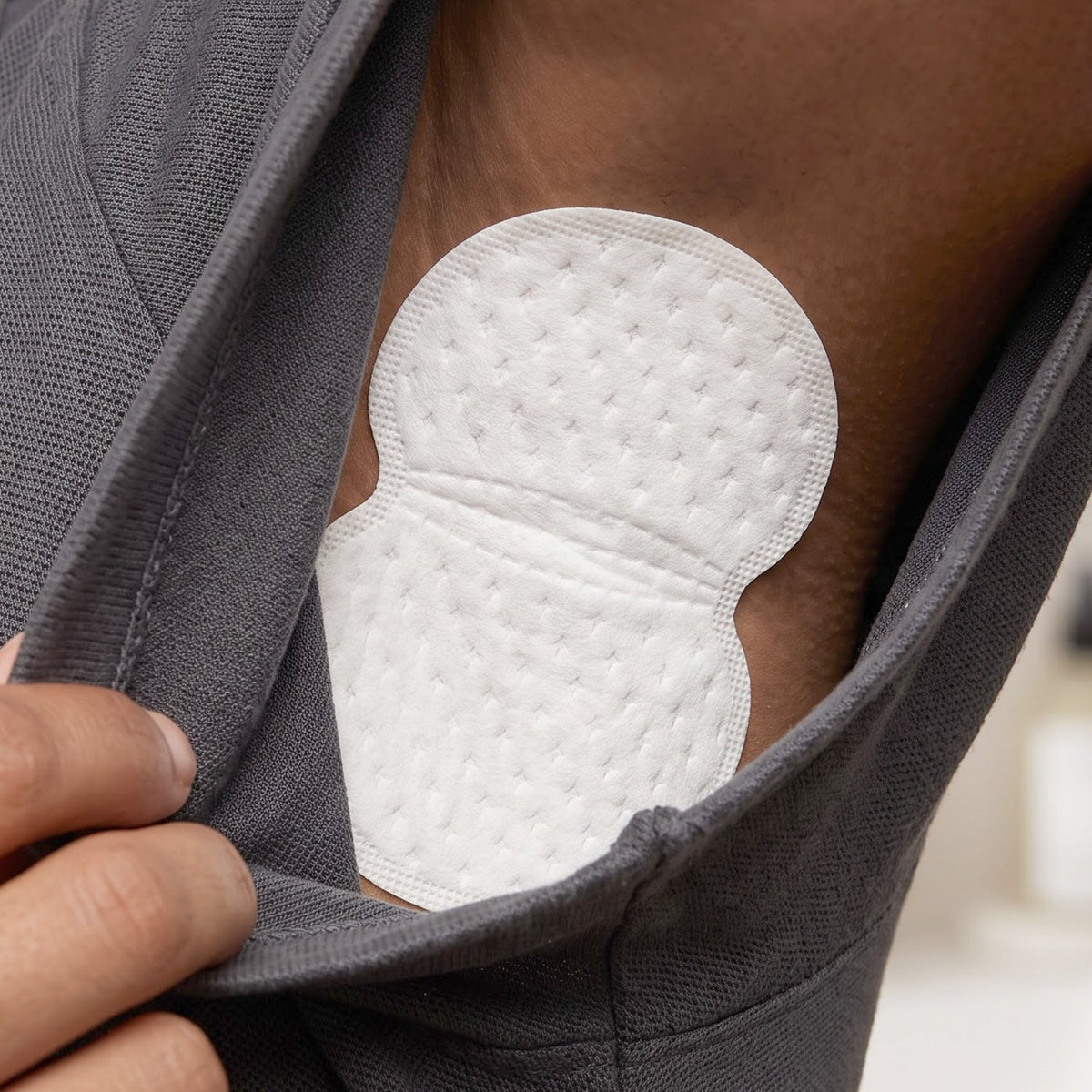 Garment underarm pad application view