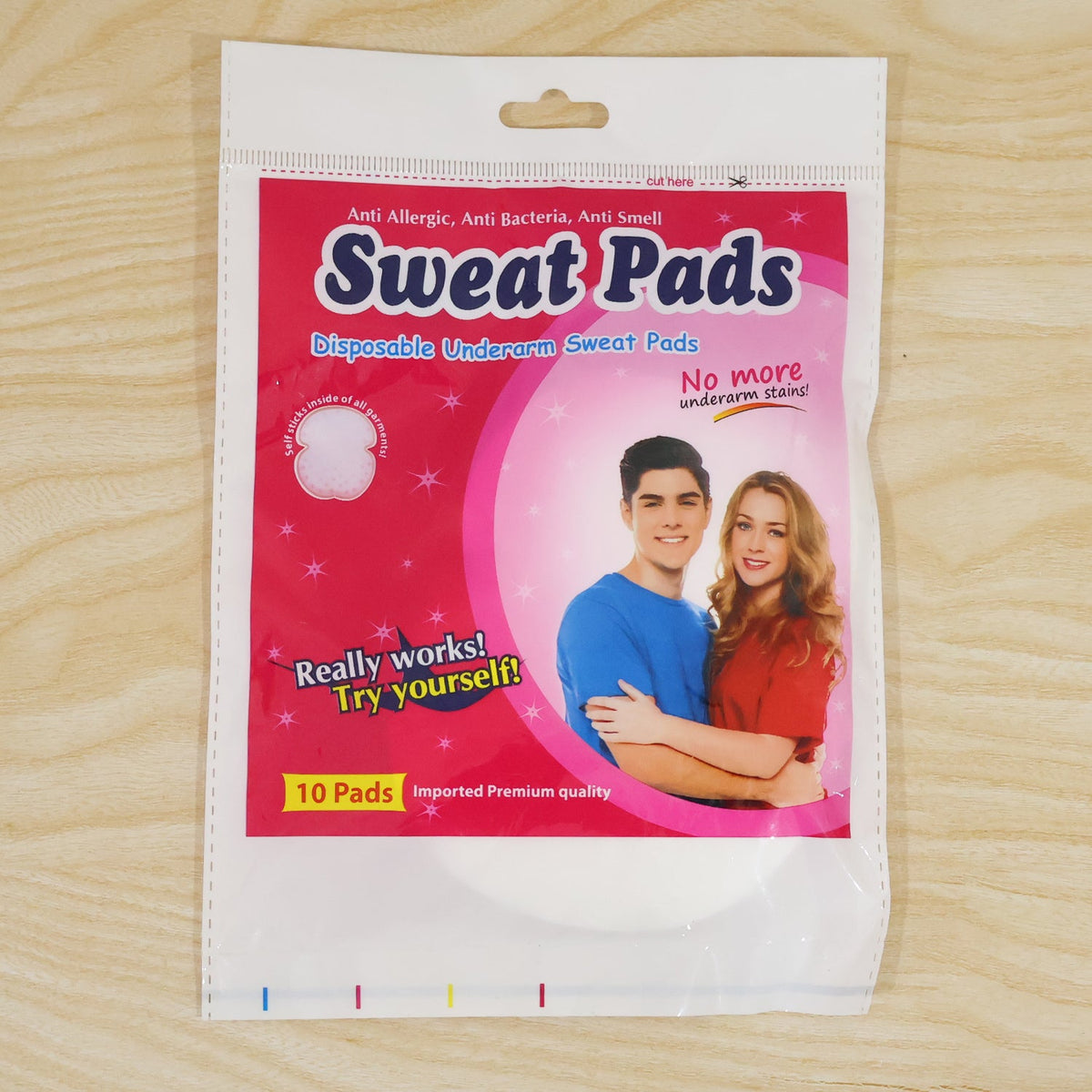 Underarm sweat pads live package photo