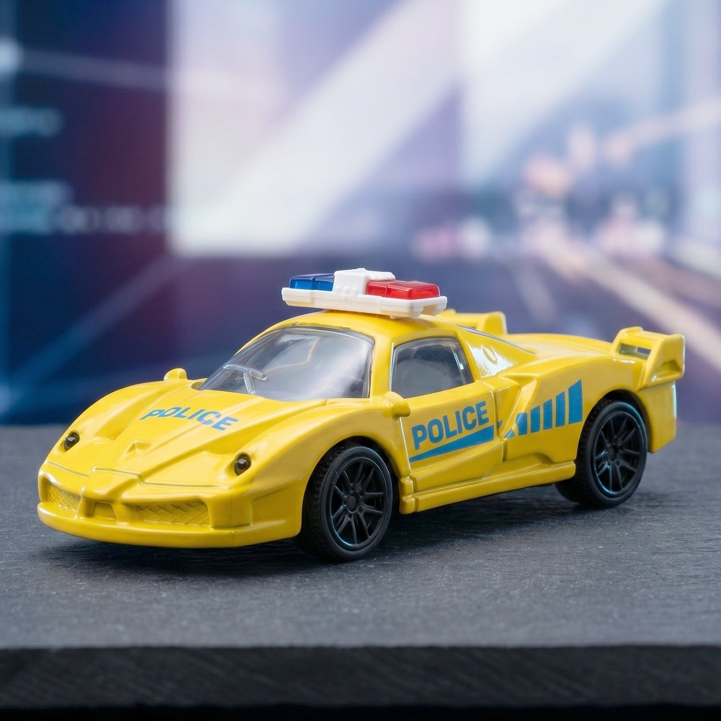 Pull back friction police car