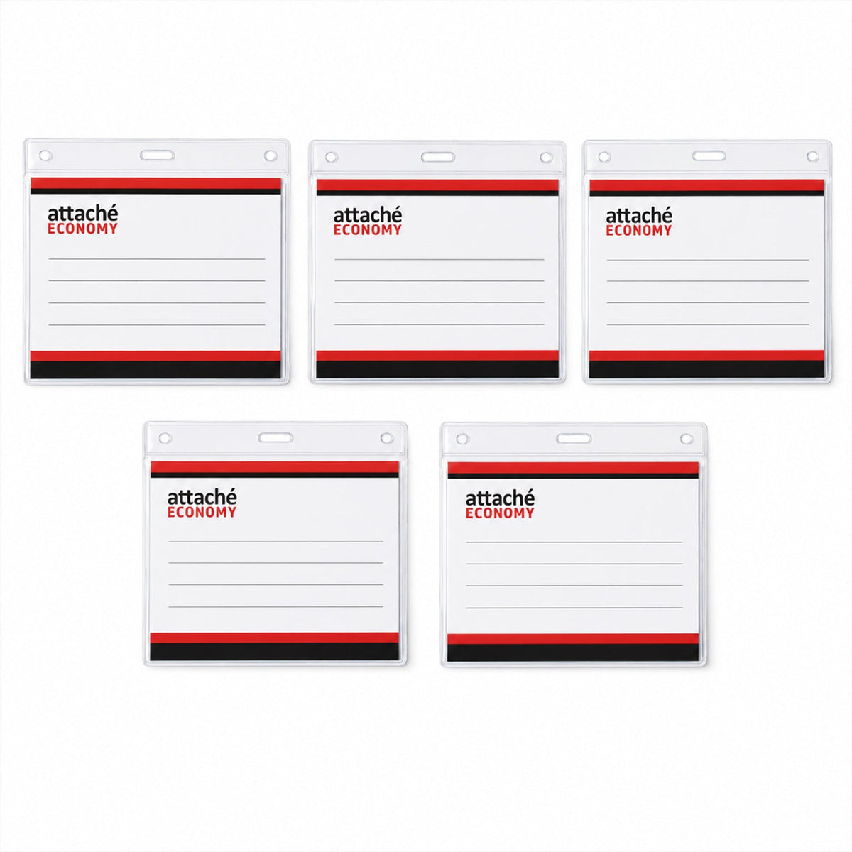 White background image showing the size and dimensions of ID card holders