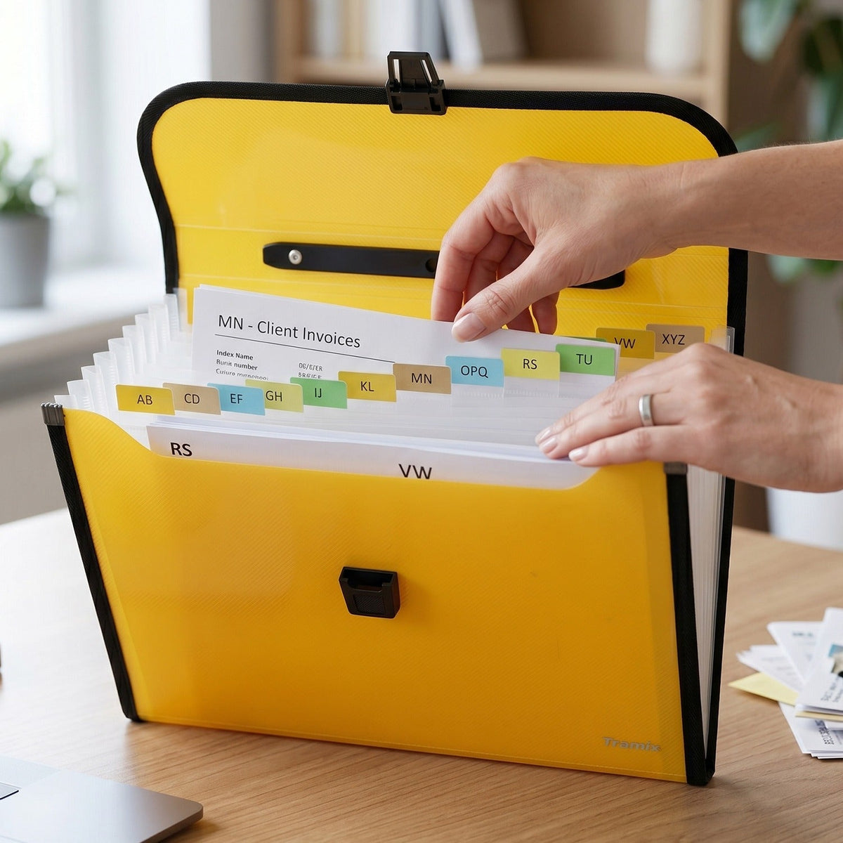 Expandable file folder A4 documents