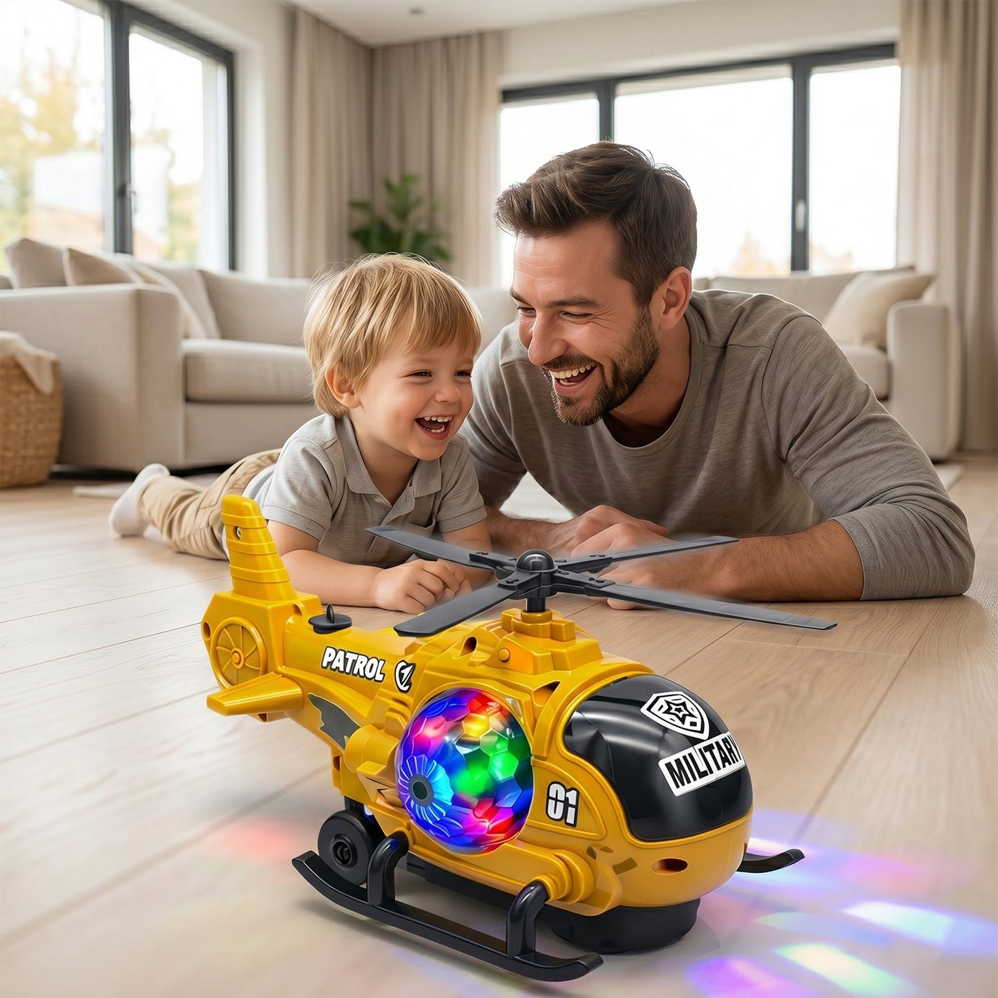 Military helicopter kids play