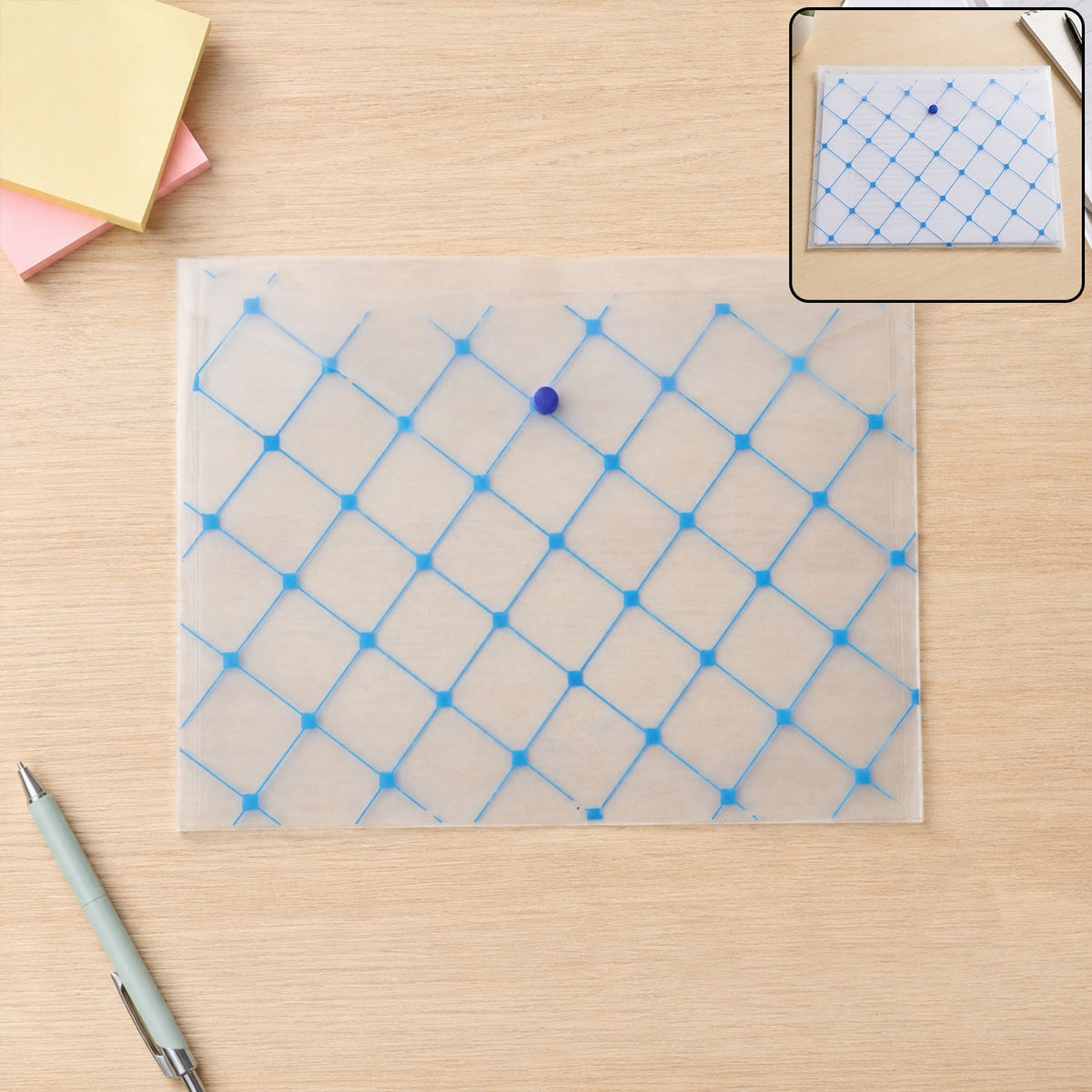 A4 button document folder water resistant