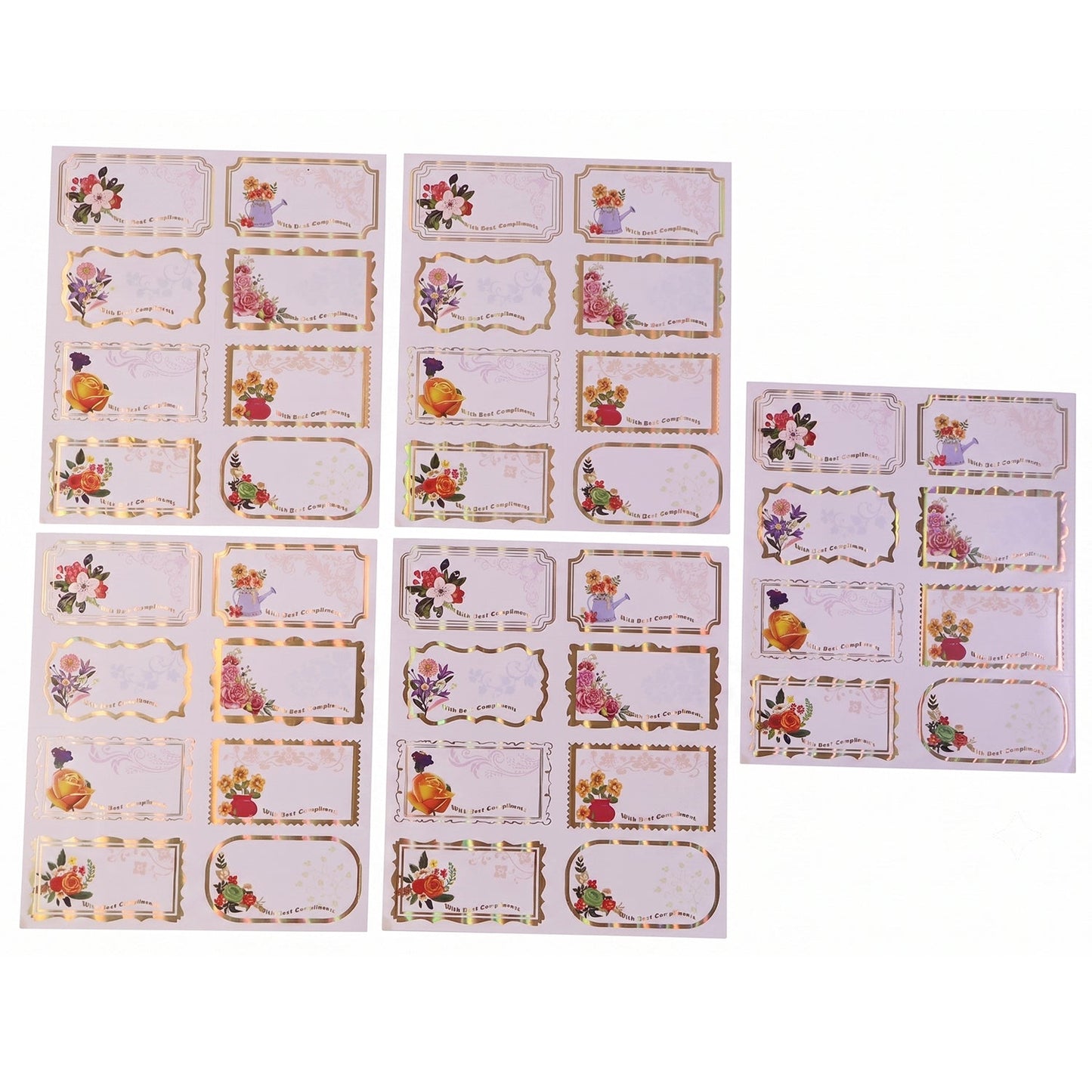Gift tag stickers white bg