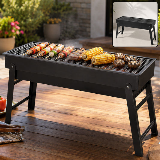Folding Portable Barbeque BBQ Grill Set for Outdoor and Home