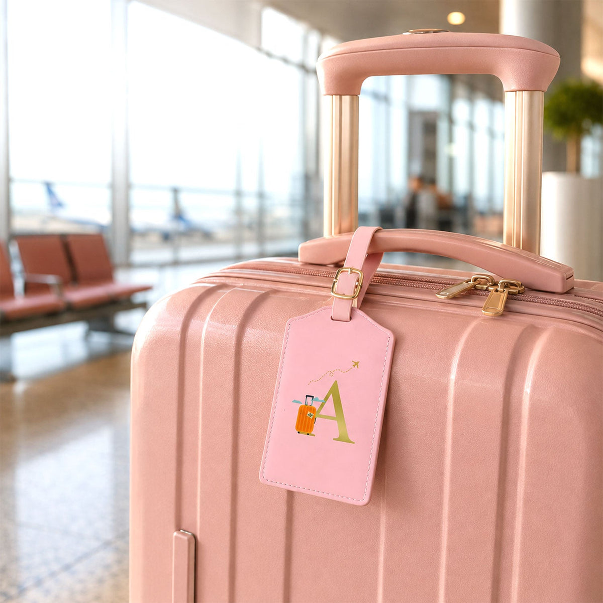 Adjustable strap luggage tag privacy