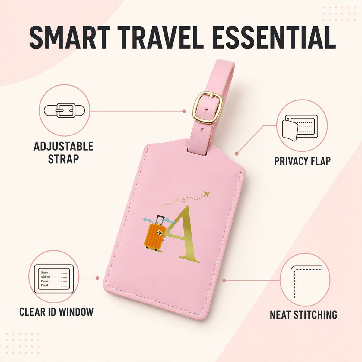 Luggage tag strap detail