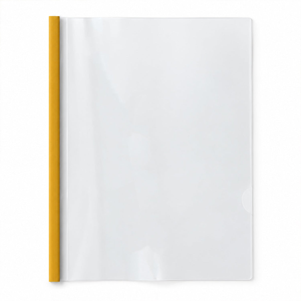 Transparent sliding file folder on white background