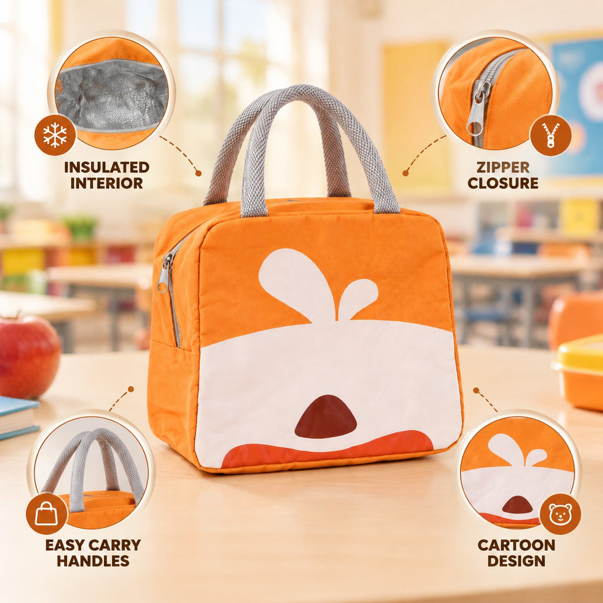 Lunch bag interior view
