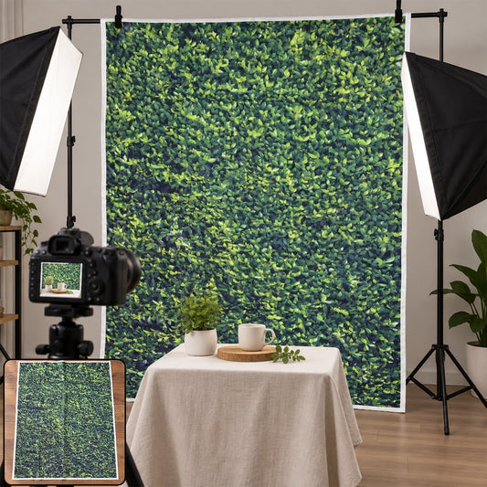Leaf print photography backdrop cloth
