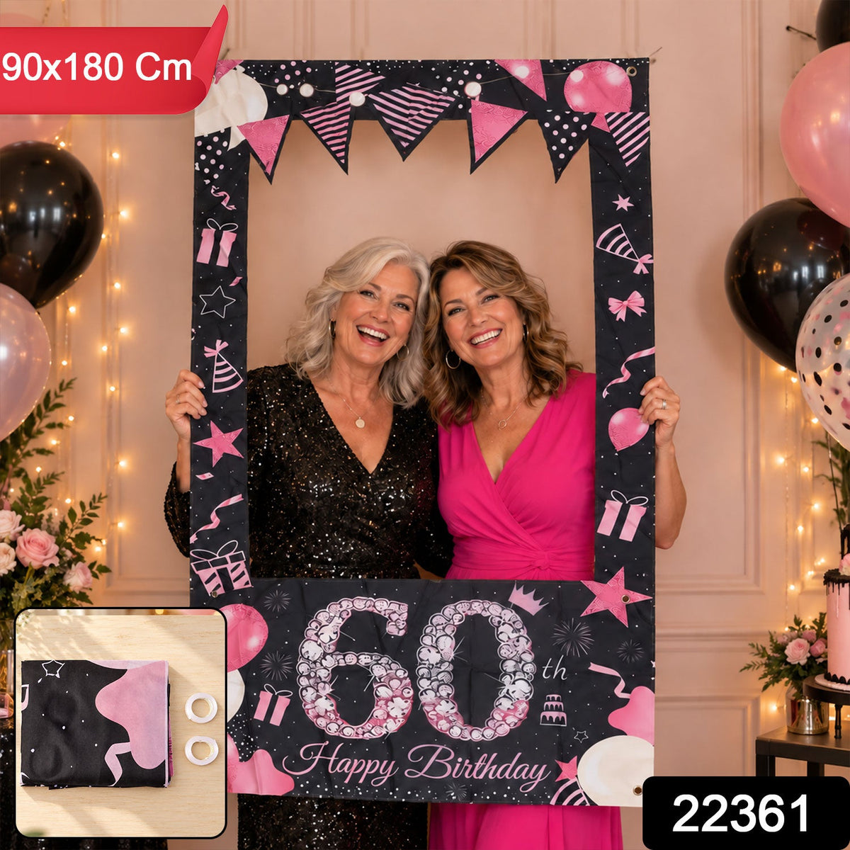Birthday backdrop curtain pack