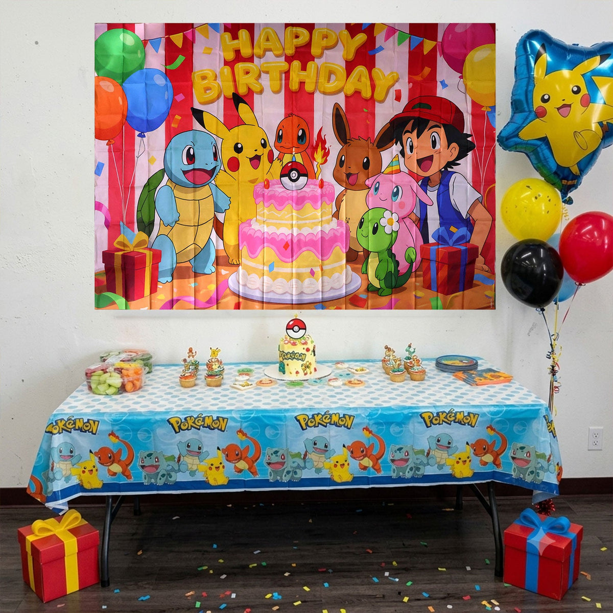 Party decor cake theme banner