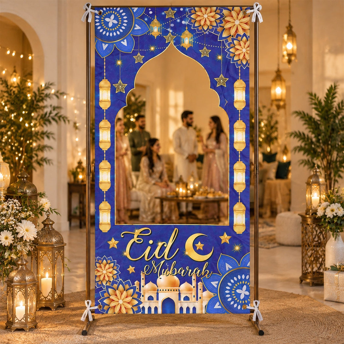 Festive doorway decor banner