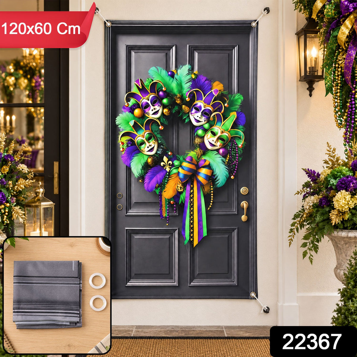 Door backdrop curtain pack