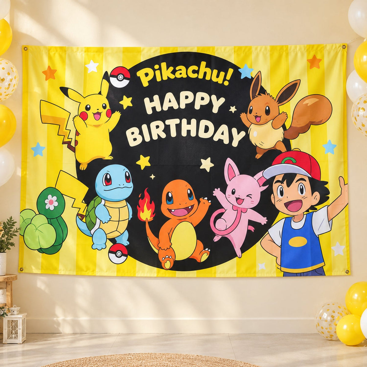 Cartoon birthday decoration backdrop curtain