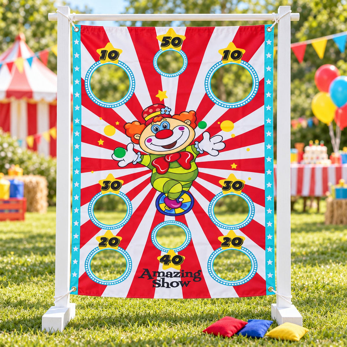 Birthday party bean bag toss game