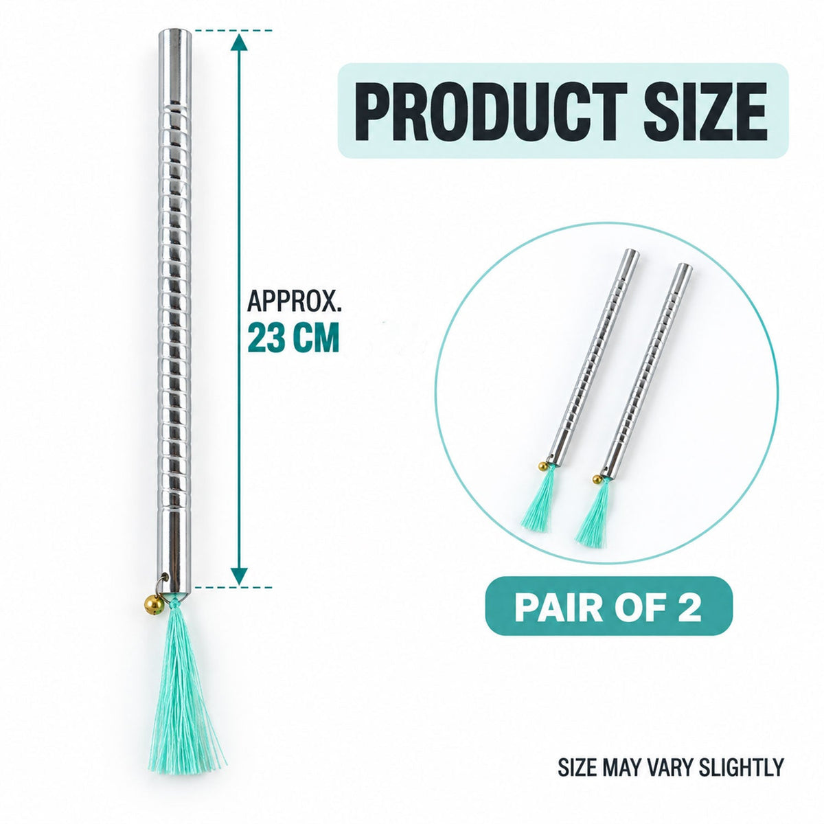 Steel dandiya stick product size guide