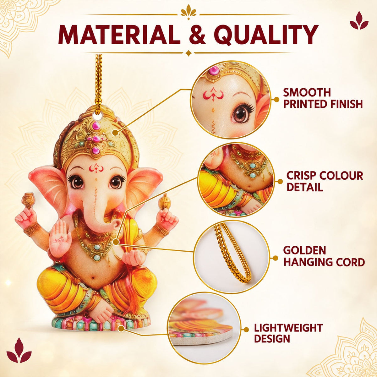 Ganpati hanging design detail