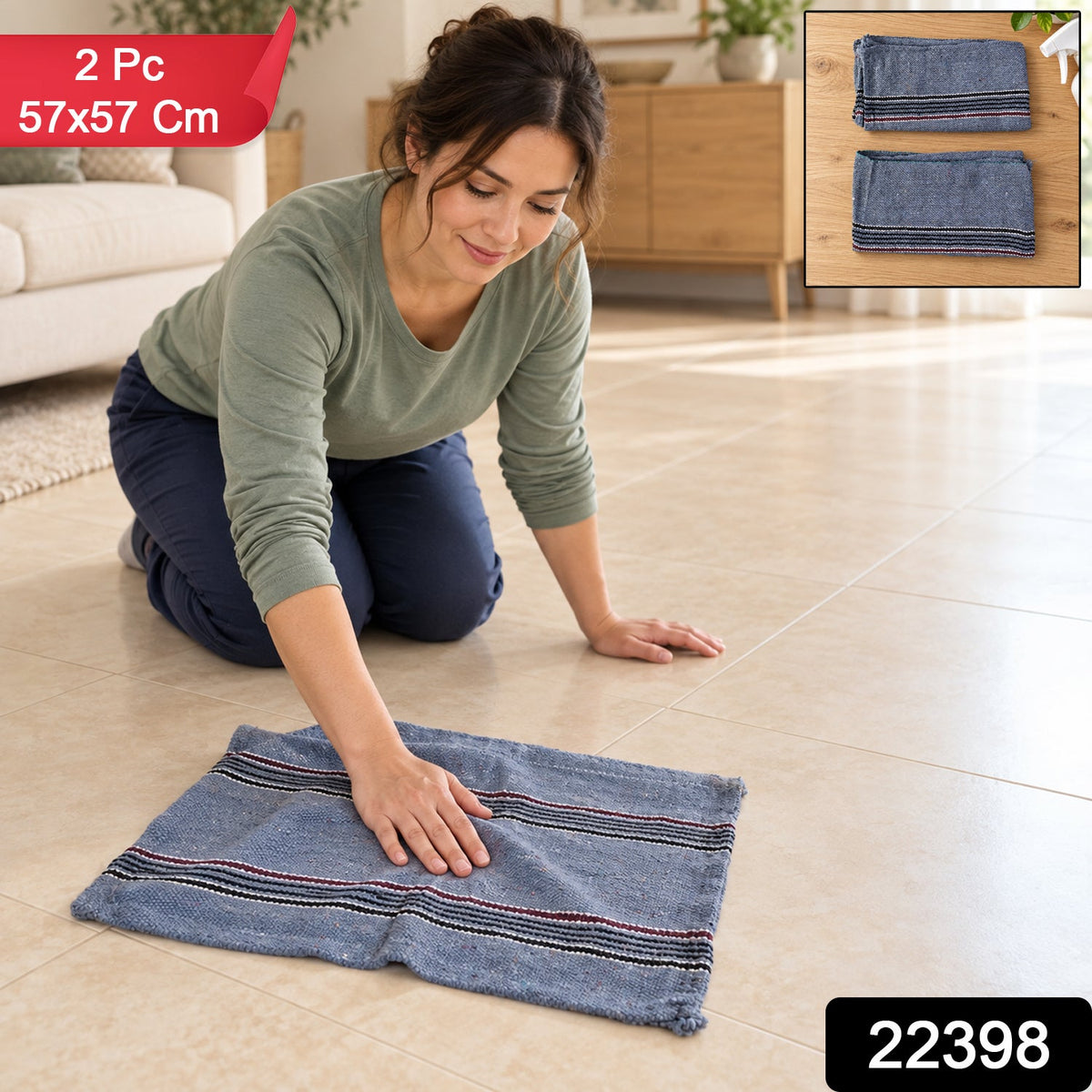 Floor cleaning cloth pack with product code 22398