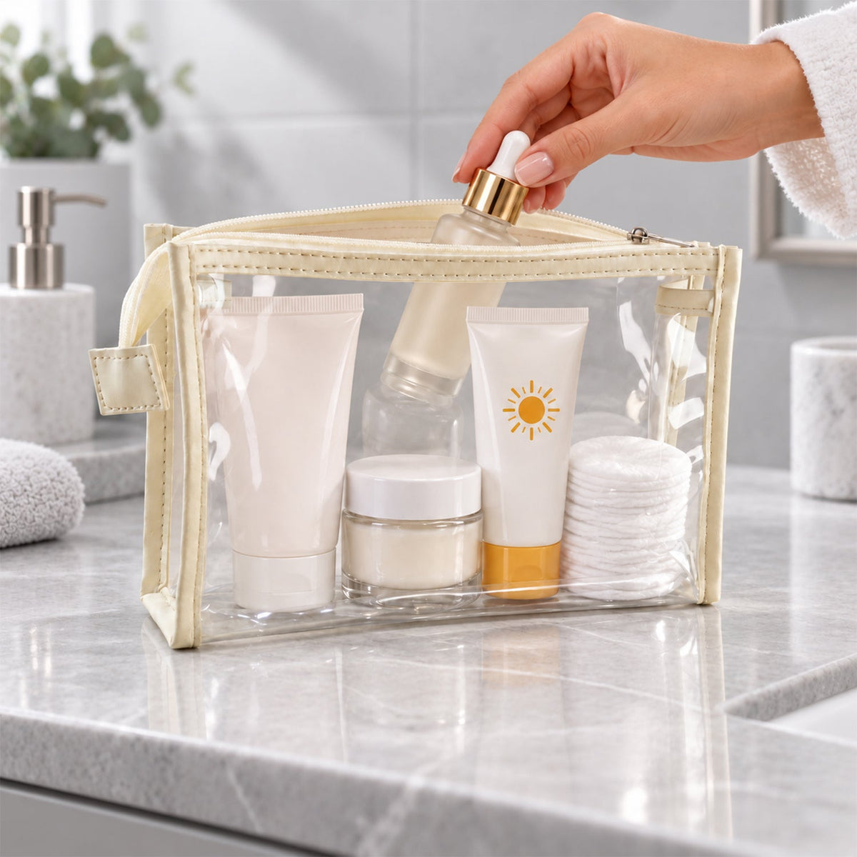 Makeup pouch feature view