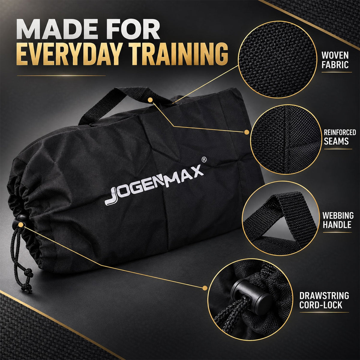Sports kit bag white bg