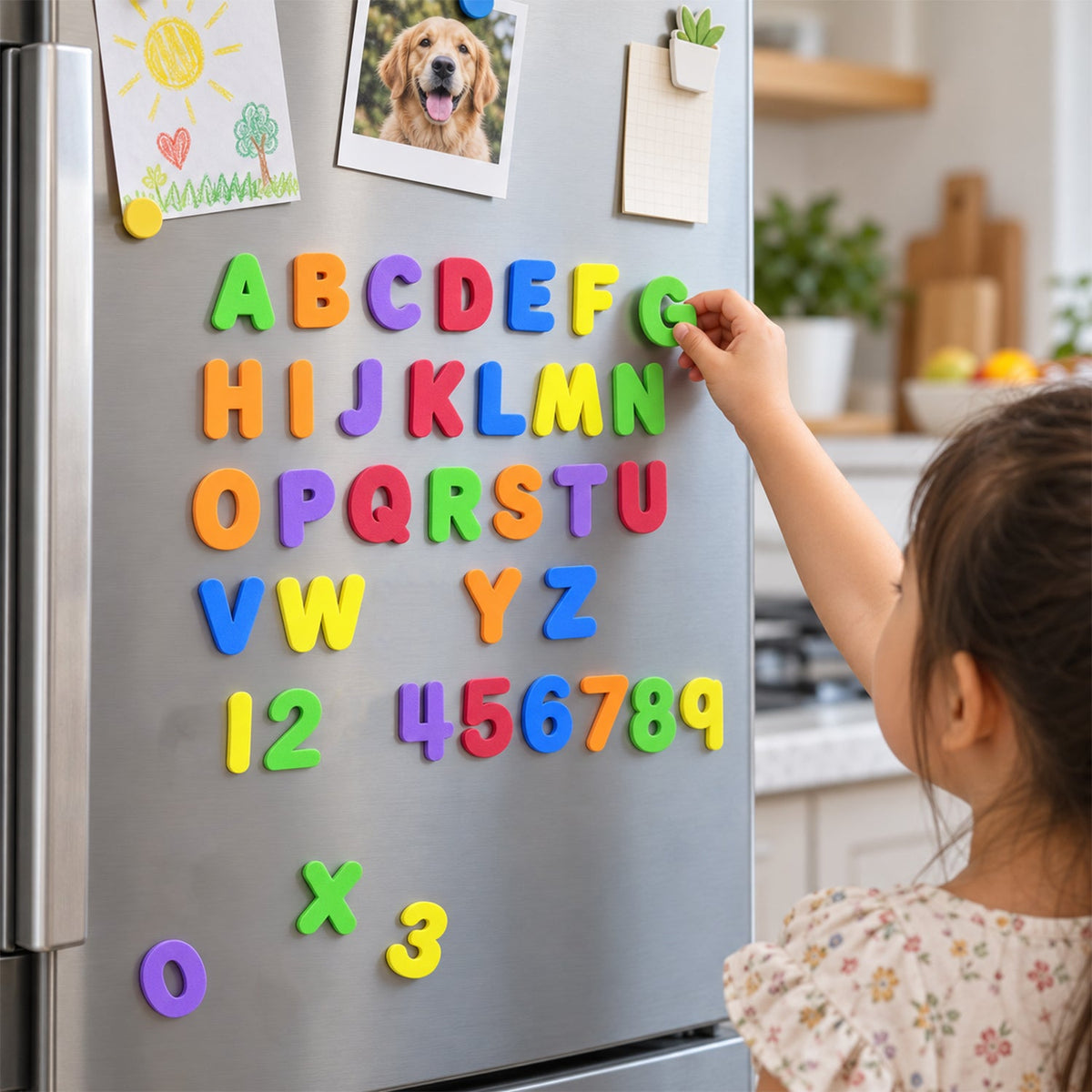 Alphabet number magnet set learning kids