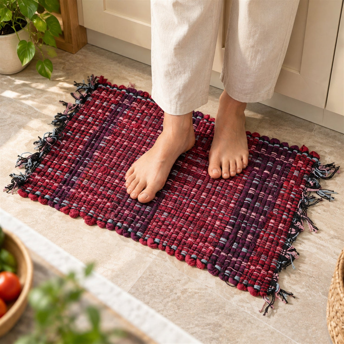 Floor mat tassel detail