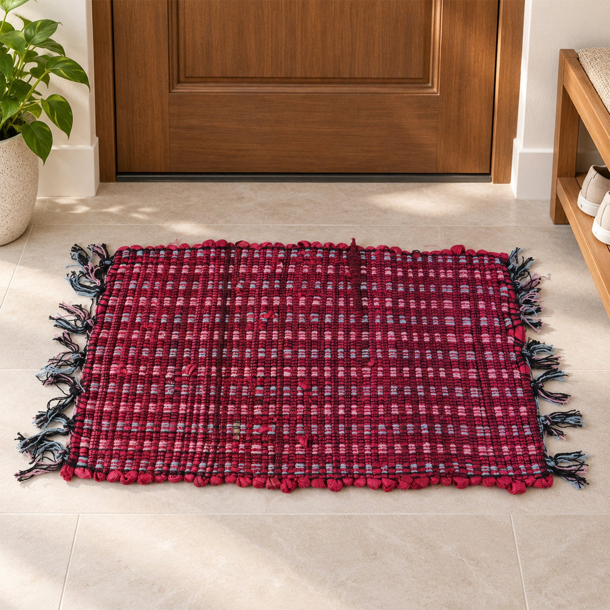 Door mat tassel fringe home