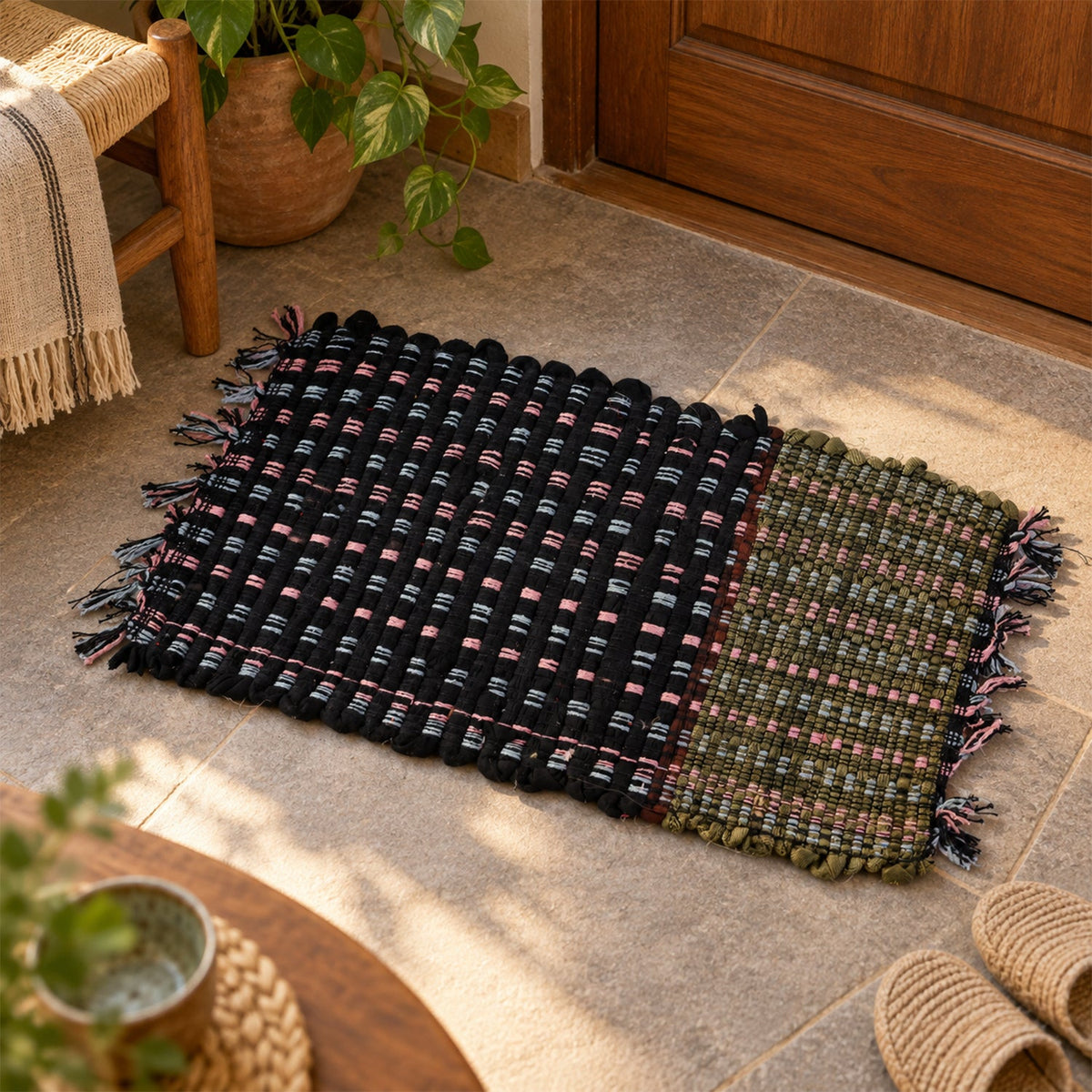 Door mat tassel fringe home