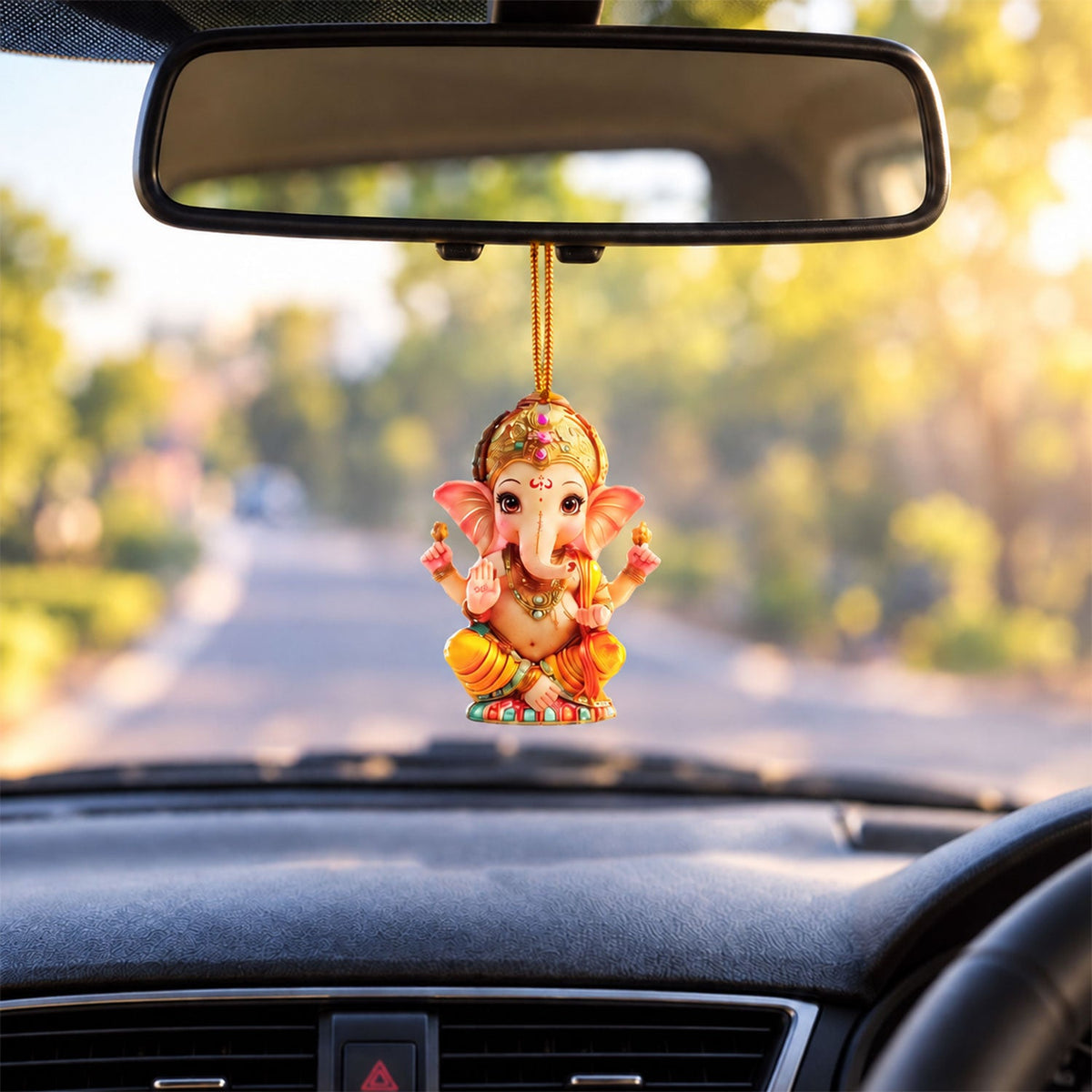 Ganpati hanging decoration braided cord