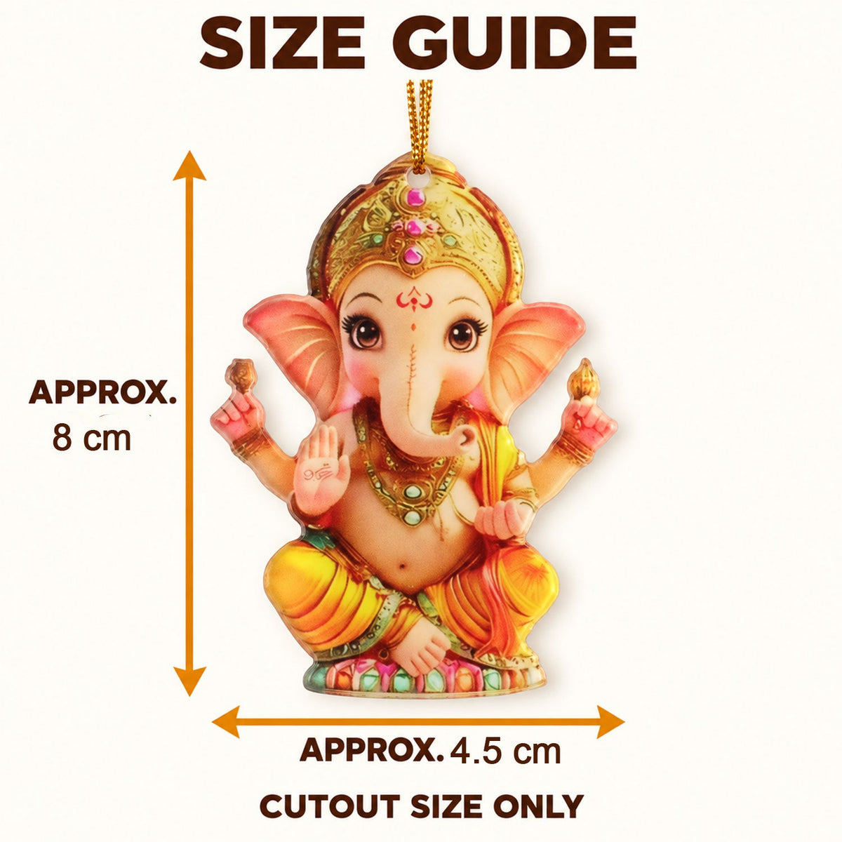 Ganpati decoration white bg