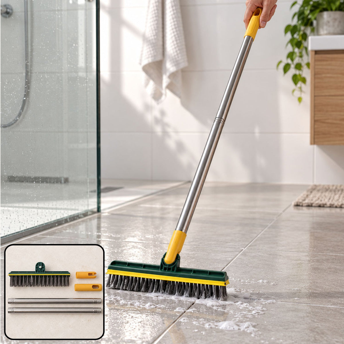 Cleaning brush feature view