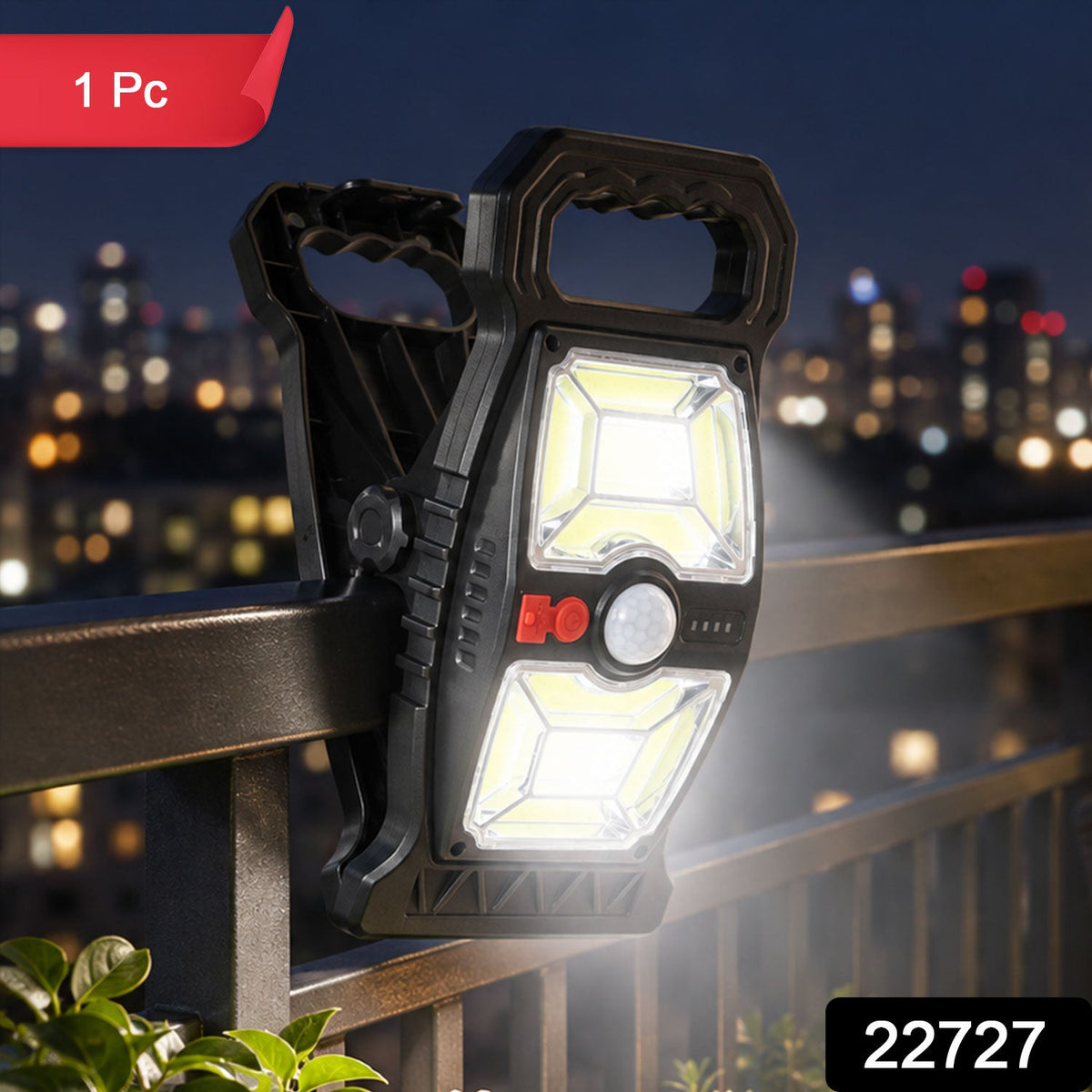 Solar motion sensor rechargeable clip light - 1 Pc