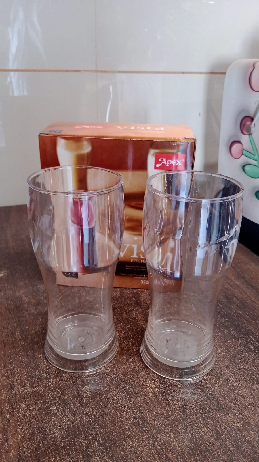 Apex Vista Unbreakable Pitcher Glass Set â€“ 350 ML (Approx) | 2-Piece