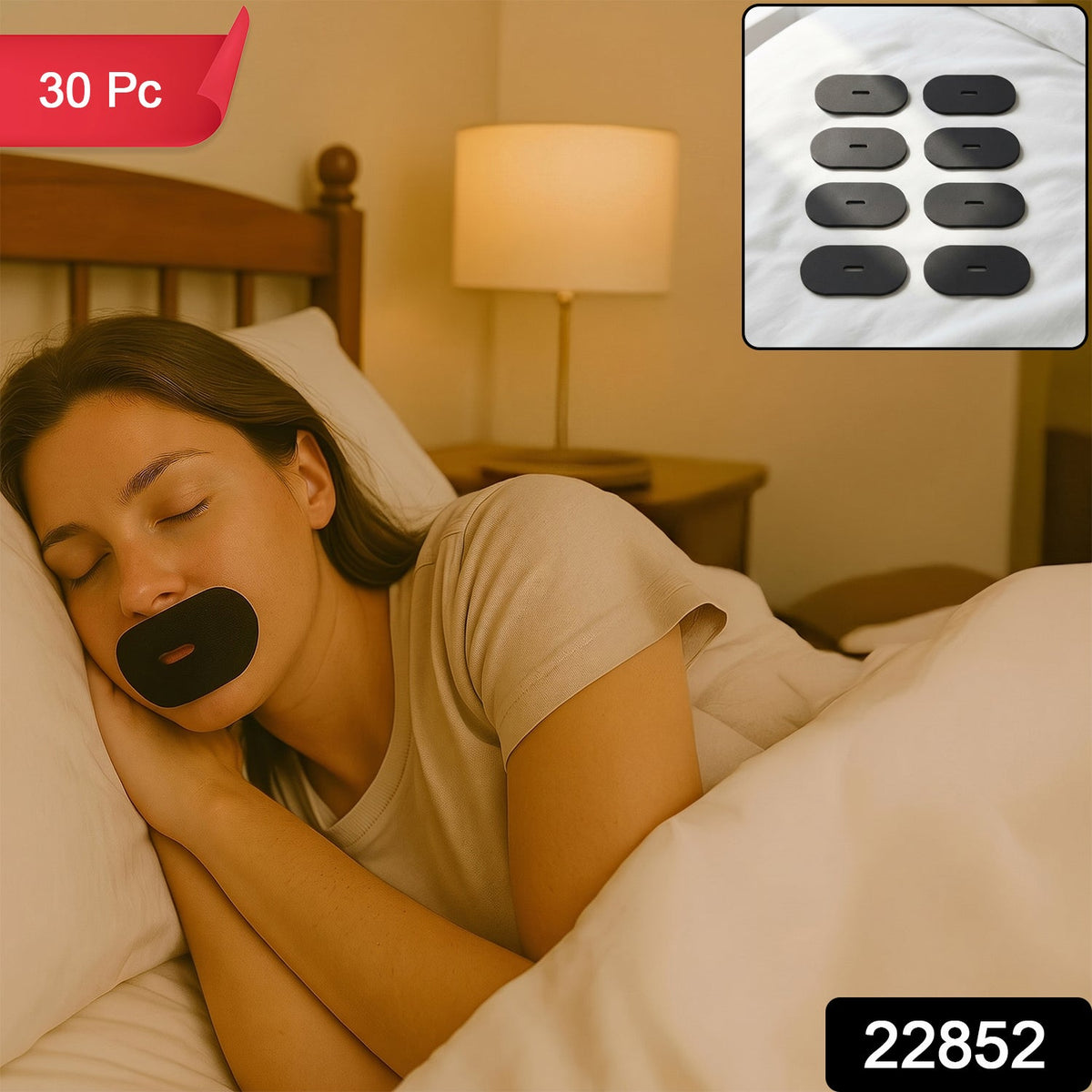 Hypoallergenic closed mouth sleep tape, 30 piece pack
