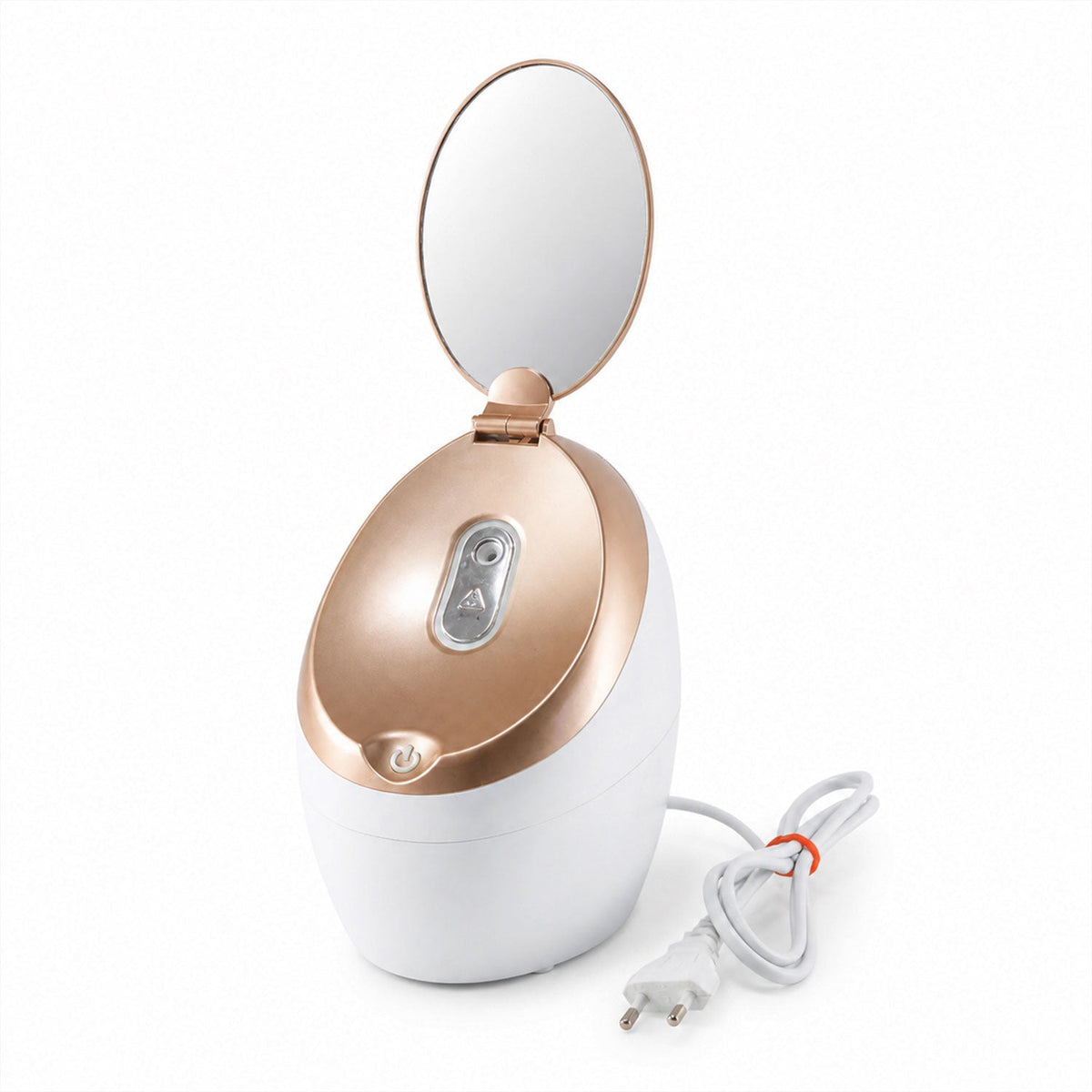 Electric facial steamer on white background