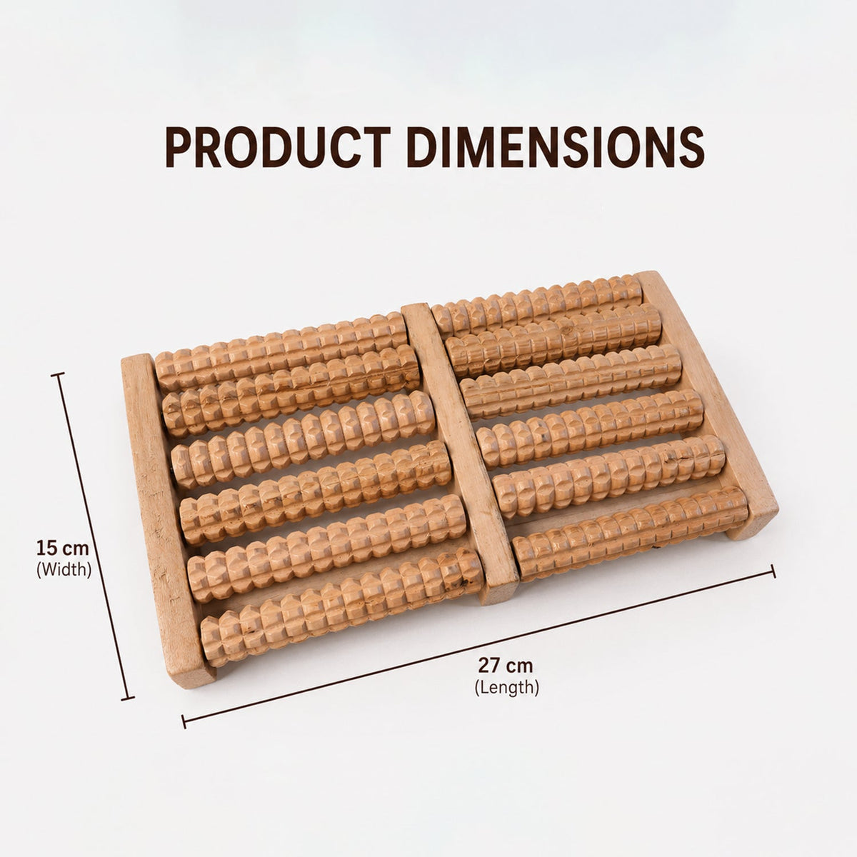 Manual wooden foot roller massager dimensions