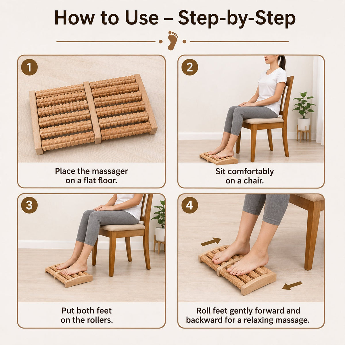 Manual foot roller massager usage guide