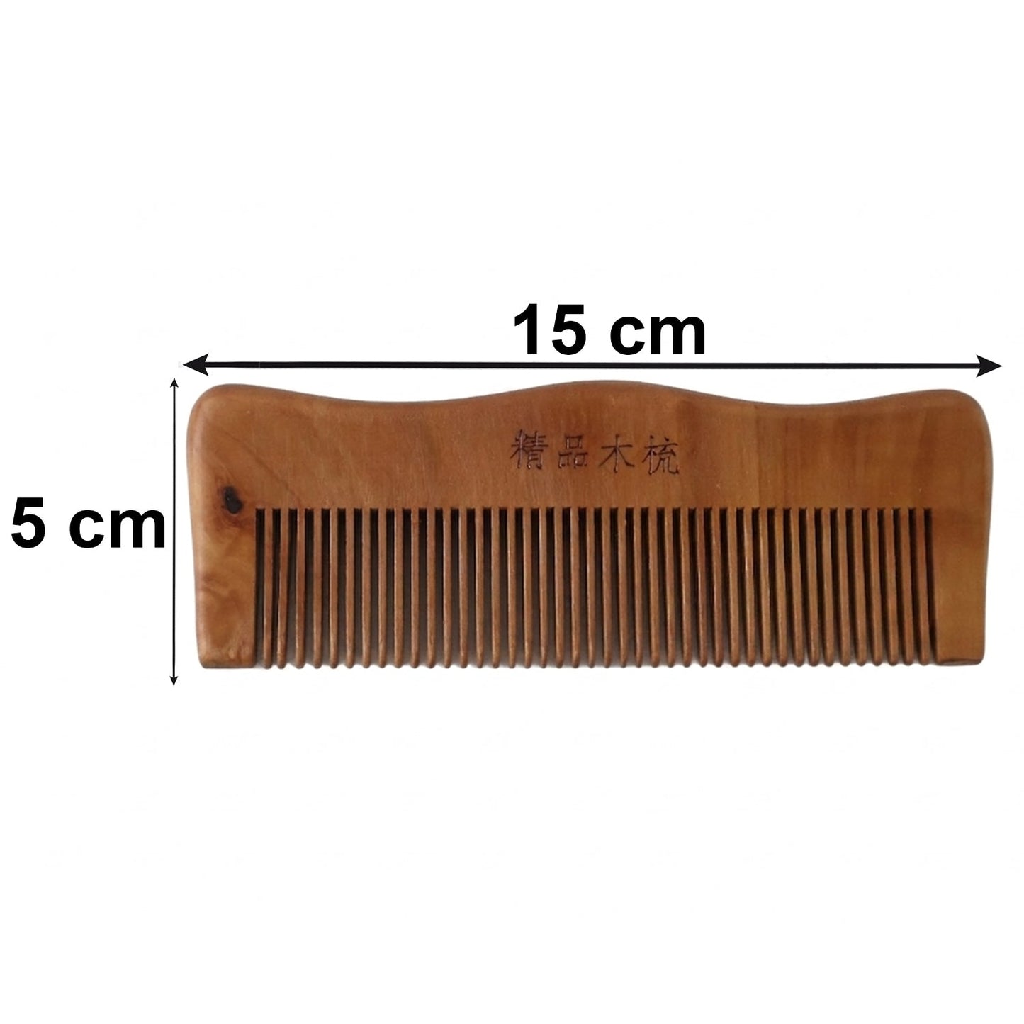Wooden comb size guide